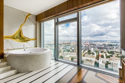 1-к апартаменты с джакузи на 44 этаже